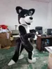 Costume della mascotte del cane Husky nero di Halloween Alta qualità Personalizza Personaggio dei cartoni animati Anime Tema Unisex Adulti Vestito Carnevale di Natale in maschera