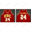 Nikivip Custom Retro Brian Scalabrine USC Trojans College Basketball Jersey Homme Cousu Blanc Rouge N'importe Quelle Taille 2XS-5XL Nom Et Numéro Qualité Supérieure