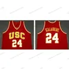 Nikivip Custom Retro Brian Scalabrine USC Trojans College Basketball Jersey Hombre Cosido Blanco Rojo Cualquier tamaño 2XS-5XL Nombre y número Calidad superior