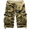 Dorywczo Spodenki Męskie Camouflage Cargo Outwear Lato Jakość Bawełniana Marka Odzież męska Spodnie dresowe Wojskowe 210716