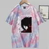 Homme Death Note Anime Mode Manches Courtes Col Rond Tie Dye T-shirt Y0809