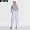 Lizkova Spring White Jeans Donna Vita alta Harem Pants Mujer Pantalones Plus Size Casual Streetwear Vaqueros 211129