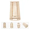 Candle Houders 1pc Simple Nordic Windlamp Home Lampenkap Lantern Ornament Beige