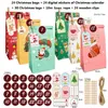 Party Favor Weihnachten Countdown Geschenktüte Candy Box große Cartoon Verpackung Urlaub Kraftpapiertüte 24 teile/satz T2I52683