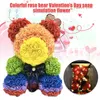 Hediye Paketi El Yapımı Gül Sabunu Çiçek Ayı Sevimli Ebedi Gökkuşağı Renk Sevgililer Günü Romantik D1