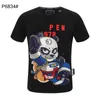 22ss nuevo Phillip Plain Hombres diseñador PP Skull Diamond camiseta de manga corta Dólar Oso pardo Marca O-cuello de alta calidad Skulls camiseta p6835