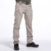 Calça tática militar urbana masculina, calça de combate militar com muitos bolsos, à prova d'água, resistente ao desgaste, calça cargo casual masculina 6xl