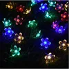 Fairy Lights Garland Blossom Flower AA Battery drivs 2m 5m 10 m semesterbröllopsdekoration LED Christmas String Y201020