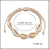 Bracelets de charme Bijoux Accessoires Concis Shell Bracelet Femme Manuel Tissage Main Décorer Drop Livraison 2021 Gvlmv
