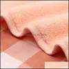 Textiles Home Garden Plaid bifacciale assorbente per asciugamani per il viso Adt Filato di puro cotone per la casa 3474 cm Asciugamano morbido addensato Drop Deliv