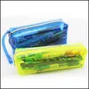 Bags Office Business & Industrial Fashion Stationery Pencil Transparent Candy Color Pen Cases Student School Supplies Cosmetic Bag F2928 Dro