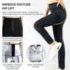 Full Cover Body Shaper Byxor Bastu Shapers Sweat Bastu Effekt Slimming Byxor Fitness Short Shapewear Leggings Fitnessbyxor 211112