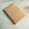 Vintage Retro Kraft Branco Folha Solta Encaixe de Papel Páginas de Papel Negócio Linha Branca A5 A6 B5 Caderno Diário Interno Núcleo Diário