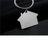 2021 Novelty Zinc Alloy House Shaped Keychains Metal Keyrings Custom LOGO for Gifts