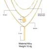 Punk Vintage Chain Necklace Neck Chains for Women Vintage Exaggerated Golden Goth Hoop Metal Necklace Clavicle Jewelry G1206