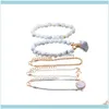 Braccialetti di perline fili di gioielleria con bracciale semplice nave anchor di anco -zota tandem tandem set da donne della moda europea e americana