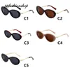 Lunettes de soleil Vintage Lady Pearl Vintage de haute qualité Luxury Sorne Metal Verres Soleil Ovales Beau Eyewear 5 Color272W