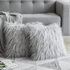 Fur Throw Pillow Case Fluffy Plush Cushion Decorative Pillows Case for Couch Bed Living Room Car Chair TX0127