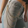 Bälten 1pcs hiphop trendiga smycken rock punk jeans nyckelring metallbyxor byxa kedja plånbok bälte silver ring clip keyring7026889