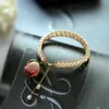 Sinzry Original Handmade Freshwater Pearl Preserved Rose Flower Elegant Charm Bangles Personality Pearl Jewelry Q0720