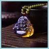 Anhänger Halsketten Anhänger Schmuck Dominikanische Blaue Bernstein Maitreya Buddha Halskette Geschnitzte Männliche Und Weibliche Modelle Charms Drop Lieferung 2021 Z