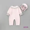 Autumn Baby Girl Romper Black Bow Pink Long Sleeve Princess Overalls Wiht Cap born Clothes 0-2Y E0135 210610