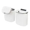 Wall Mounted Trash Can Kitchen Cabinet Storage Bucket Washroom Recycle Rubbish Bin 7/9L for 211222