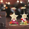 Candelabros para regalo de escritorio, fiesta de dormitorio, copos de nieve antideslizantes, bonito soporte de Navidad, mesa de cena de estrella, adorno de árbol, decoración del hogar