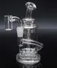 16cm height Recycler Oil Rigs Hookahs Thick glass Water bongs Smoking Pipe Cigarette accessory Small bong with 10mm Joint