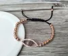 10 pièces Micro pavé CZ Style turc oeil connecteur perles breloque Bracelet tressé macramé artisanat bijoux cadeau BG149