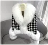 Kadın Yün Karışımları 2022 Sonbahar Kış Kadınlar Kürk Mağaza Taç Müşteri Türü Sahası Sahta Ceket Kısa Zarif Moda Kadın Dış Giyim Vintage Bery22