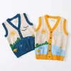 Bobora Baby Girls Boys Sleeveless Knitting Cardigan V-neck Vest Kids Cardigan Sweaters Clothes Spring Autumn Y1024