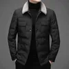 Top Grade Marque Casual Mode Vers Le Bas Manteaux Hommes Coupe-Vent Avec Col De Fourrure D'hiver Parka Veste Designer Hommes Vêtements 211214