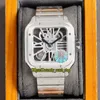 eternity Watches V3 Upgrade version RRF 0015 Horloge Skeleton 2020052 Swiss Ronda 4S20 Quartz Mens Watch Black Steel Case Quick Disassembly Bracelet Super Edition