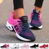 Löpskor Kvinnor Andas Casual Shoes Outdoor Light Vikt Sportskor Casual Walking Platform Ladies Sneakers Black Y0907