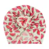 6 Kleuren Handgemaakte Donut Baby Meisjes Hoeden Mode Gedrukt Vruchten Patroon Zuigeling Caps Polyester Cotton Bonnet Peuter Accessoires
