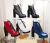 Fashion-Desert Boot Designer Women Boots Platform Boot Spaceship Ankel Boots, 5cm Heel Flamingos Medalj Martin Stövlar Tunga Solor 35-40