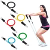 Yoga Fitness Corde de traction 11pcs / set Corde de traction Exercices de fitness Bandes de résistance Tubes en latex Pédale Excerciser Body Training Workout H1025