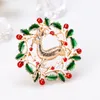 Fashion Diamond Brooches Christmas Jewelry Christmas-Pins Corsage Christmas-Gift Bell Boots Hat Tree Collar Snowman Sleigh Christmas-Decorations Xmas Adornments