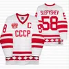 Russia Hockey Team 2021 75th CCCP USSR Throwbacks Jersey Alexander Ovechkin Anton Slepyshev Anton Burdasov Vladislav Gavrikov Gusev Nikita Kirill Kirsanov