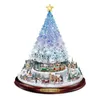 Christmas Decorations 3Pcs Tree Rotating Sculpture And Train Paste Winter Home Decoration 2022