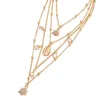 Colliers avec pendentif en forme de goutte d'eau en or pour femmes, en alliage de strass, ras de cou, bijoux, cadeau pour petite amie