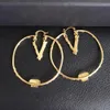 Trendy Vintage Brass Gold Ploated Hoop Round Oorringen voor vrouwen Earring Fashion sieraden Accessoires Wedding Anniversary Gift Dange8118300