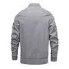 Men's Bomber Zipper Jacket Casual Ribbon Jacket Men Slim Fit Pilot Coat Brand Stand-Collar Outerwear Spring Autumn Overcoat 210603