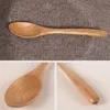 Different Style Handmade Natural Wooden Soup Ice Cream Long Spoons For Wedding Party Home Kitchen Dining Bar