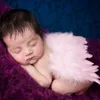 Baby Infants Cosplay Wing Photography Props newborn Pretty Angel Fairy White Pink feather Costume Photo headband Prop BAW11