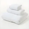 Handduk 3PCSSet Solid Set White Face Bath 100%Cotton Green Beach Toalla 70140cm för Home Hotel Playa Serviette de plage T200915