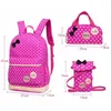 3 stks / set afdrukken schooltassen voor meisjes kinderen waterdichte school rugzakken kinderen tas schooltas nylon mochila infantil x0529