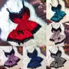 2pcs Женская кружевная шнурка Дизайнер Сексуальная атласная белье Babydoll Lingerie Nightdress Pamas Set наряд ночного клуба