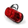 المصابيح الأمامية للسيارة 5PCS العنبر والأحمر LED الجانب العلامة أضواء للمقطورة شاحنة بيك اب rv البيضاوي 2.5 "